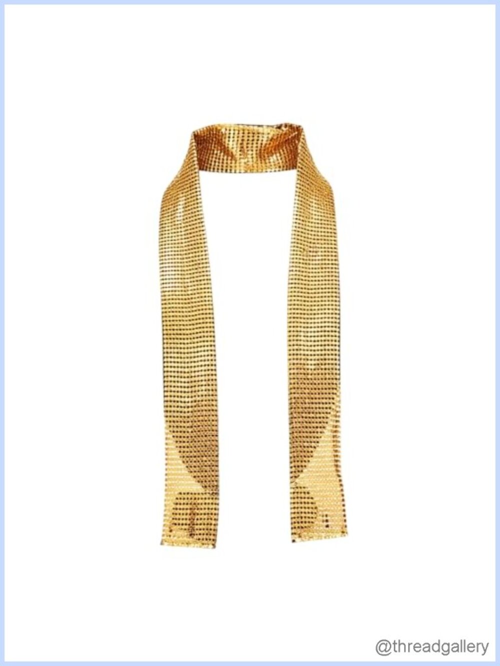 Sequin Gold Scarf Necklace for Women Sparkly Necktie Accessory